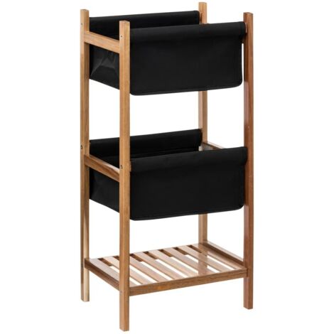 Étagère 3 Niveaux Acacia Noir Five (1/5)