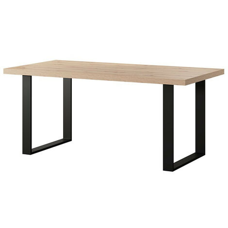 Table à manger 180 x 90 cm pieds métal Eden