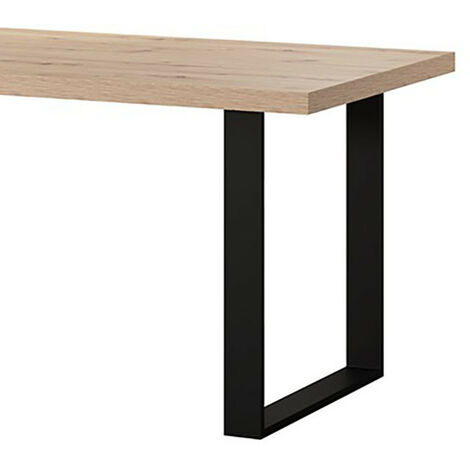 Table à manger 180 x 90 cm pieds métal Eden