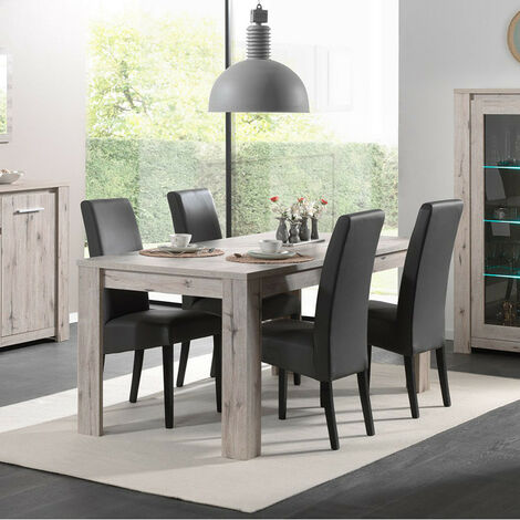 Table à manger 160 x 90 cm coloris bois clair Warschau