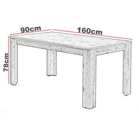 Table à manger 160 x 90 cm coloris bois clair Warschau