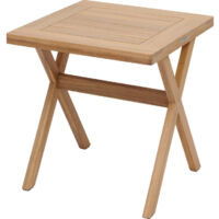 Table carrée fixe extérieure Xenia 2 places acacia Hespéride