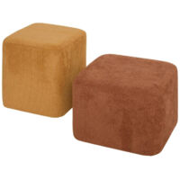 Pouf 2 en 1 Doki ambre et ocre Atmosphera