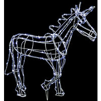 Licorne lumineuse blanc froid 70 leds 3D - Blanc froid - Blanc froid