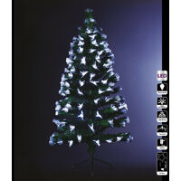 Sapin de Noël 120 cm vert lumineux LED blanc