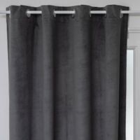 Rideau occultant velours Otto gris 140x260 Atmosphera