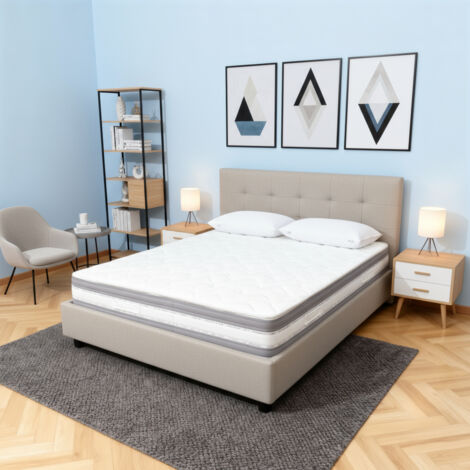 Materassimemory.eu Materasso matrimoniale, molle insacchettate indipendenti e memory, modello Italo, 135 x 190 x 26 cm, rivestimento 3D Air, 100% Made in Italy