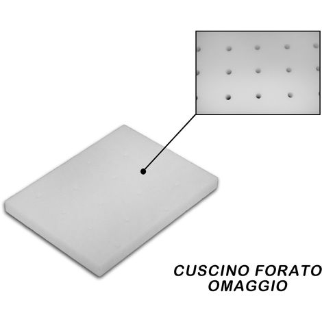 Materasso per culla lettino BIMBO PLUS antisoffoco misura 60x125 cm alto 11  cm con rivestimento sfoderabile