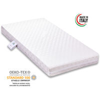 Materasso per Culla 60x120, alto 14 cm - Waterfoam, Anallergico, Antiacaro, Primavera Baby