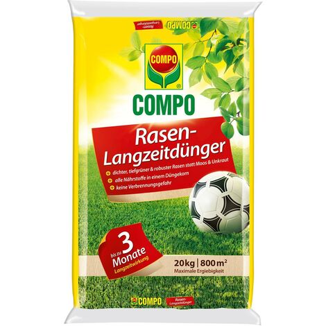 COMPO Rasen-Langzeitdünger Langzeitwirkung 20 kg 800 m² NPK Dünger