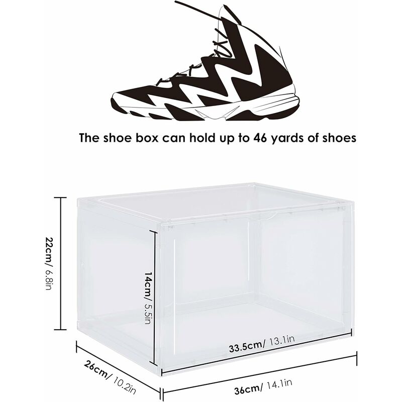 Homfa 10 Cube de Rangement Etagère à Chaussure avec 6 Portes en Plastique DIY pour Salon Chambre Entré 80×30×91cm Noir et Blanc 