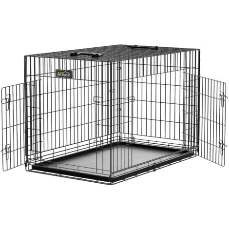 zoomundo Faltbarer Tierkäfig / Transportbox - Größe L - BLACK EDITION