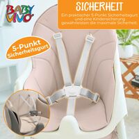 Baby Vivo Design 2in1 Kinderhochstuhl - Oscar in Pink