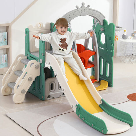 Toboggan pour enfants 5 en 1 avec la toboggan, escalade, rangement Toboggan pour enfants 5 en 1 avec la toboggan, escalade, rangement