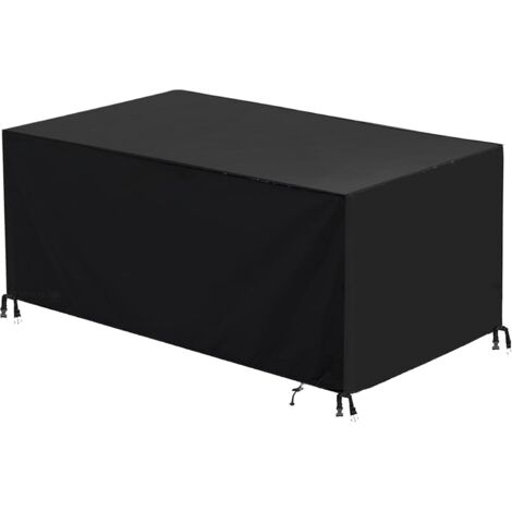 Housse pour Mobilier de Jardin, 420D Oxford Bâche Table de Jardin, Imperméable Housse Table Jardin Bache de Protection Exterieur Salon de Jardin pour Table, Chaise et Canapé, 225x116x82cm