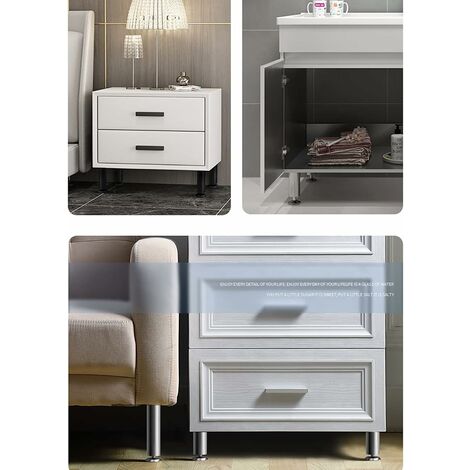 Lot De 4 Pieds De Meubles Réglables De 12 Cm De Long, Extra épais