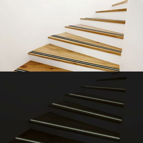 Bande Fluorescente Antidérapante 5m X 5cm - Ruban Photoluminescent Pour Escaliers - Sécurité Nuit Intérieur/Extérieur