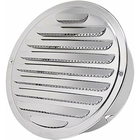 Minkurow – Grille d'aération ronde inox 100mm – Protection contre intempéries et insectes – Pour ventilation intérieure et extérieure – Lot de 2