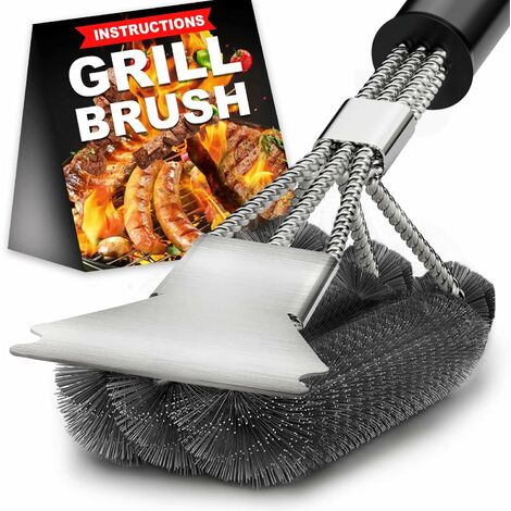2 Pcs Brosse Barbecue Triangulaire - Brosse Métallique Nettoyage Grille BBQ, Outil De Nettoyage Résistant Pour Barbecue