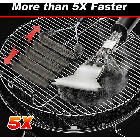 Brosse Pour Grill,4 Pièces Brosse De Nettoyage Pour Grille De Barbecue Brosse à Barbecue Avec