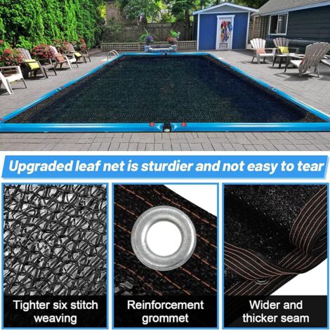 Filet Protection Piscine 3x4m - Anti Feuilles Maille Fine - Polyéthylène - Pour Piscine Hors Sol