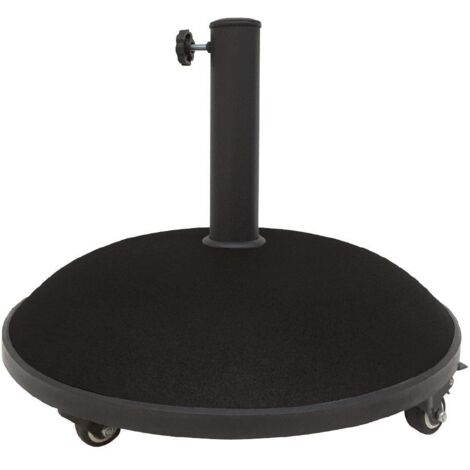 Base para Sombrilla Colorbaby 25 kg Con ruedas Negro Acero Cemento