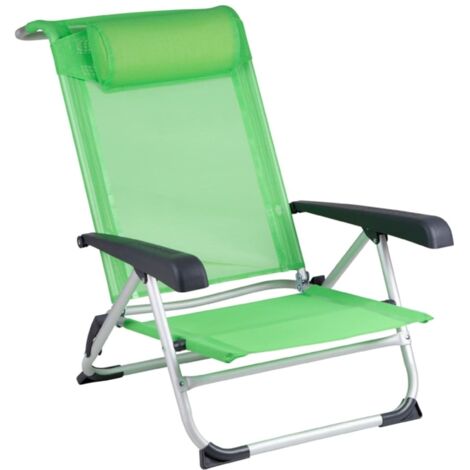 Silla de playa aluminio verde saint tropez 1204794 CRESPO
