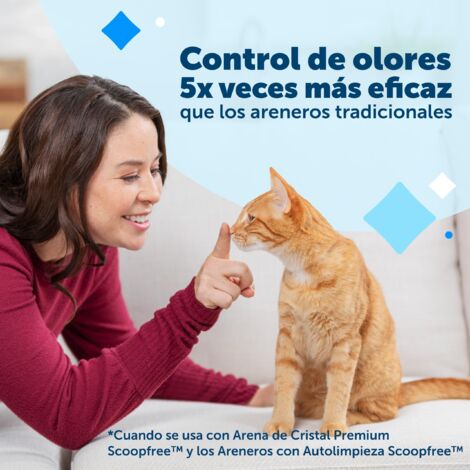 Arena higiénica para gato ScoopFree Blue Cristal 56x36 cm (1/5)