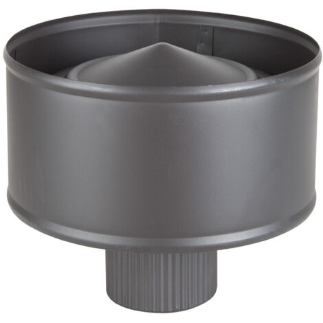 SOMBRERO PARED ESTUFA PELLET SIMPLE INOX 316L PINTADO GRAFITO INOX