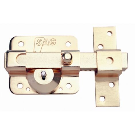Cerrojo CSI Llave exterior latonado marca SAG (1/3)