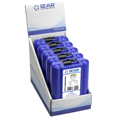 Juego Brocas DIN338 19-Uds. - 1466 - Expo Box Pallet 5 Sets 1-10X0,50 Inox (1020) IZAR (1/4)