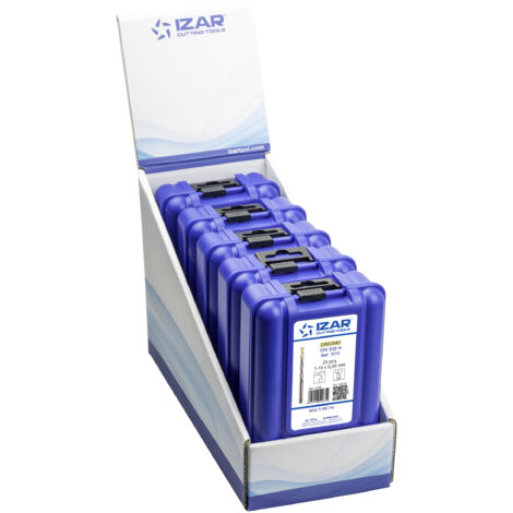 Juego Brocas DIN338 25-Uds. - 1456 - Expo Box-Pallet 5 Sets 1-13X0,50 Zirkon (1015) - Punta Zirkonio IZAR (1/4)
