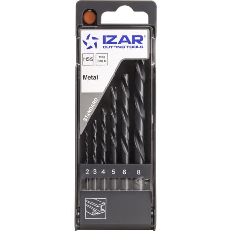 Juego Brocas DIN338 6-Uds. - 1462 - 2-3-4-5-6-8 HSS (1025) IZAR (1/3)