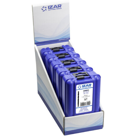 Juego Brocas DIN338 25-Uds. - 1456 - Expo Box-Pallet 5 Sets 1-13X0,50 HSS (1010) IZAR (1/4)