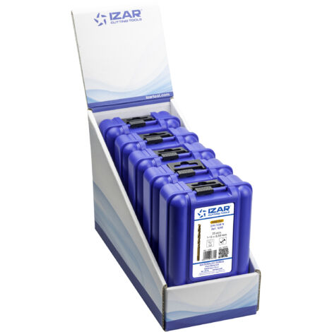 Juego Brocas DIN338 25-Uds. - 1456 - Expo Box-Pallet 5 Sets 1-13X0,50 HSS Co (1016) IZAR (1/4)