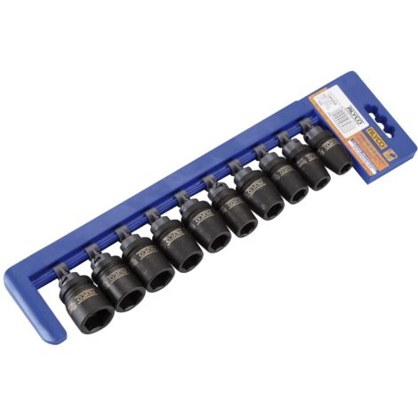 Juego 10 Vaso s impacto 1/2"  10-22 mm ALYCO