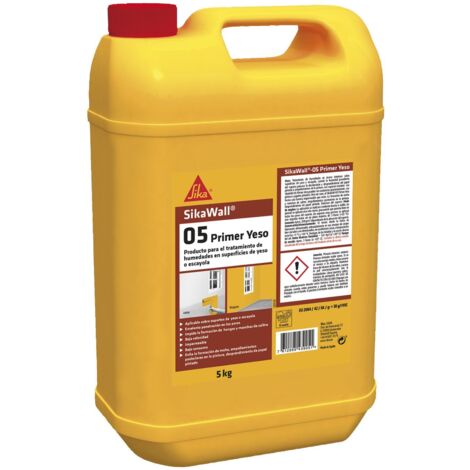 SikaWall - 05 Yeso, Resina acrylica para humedades en interior, 5 Kg, Blanco (1/5)