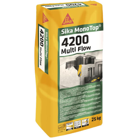 SikaMonoTop-4200 MultiFlow Mortero cementoso para la reparación y refuerzo de estructuras Bg 25KG