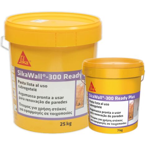 Lote de  3 unidades SikaWall-300 Ready Plus   7 KG Cubo SIKA