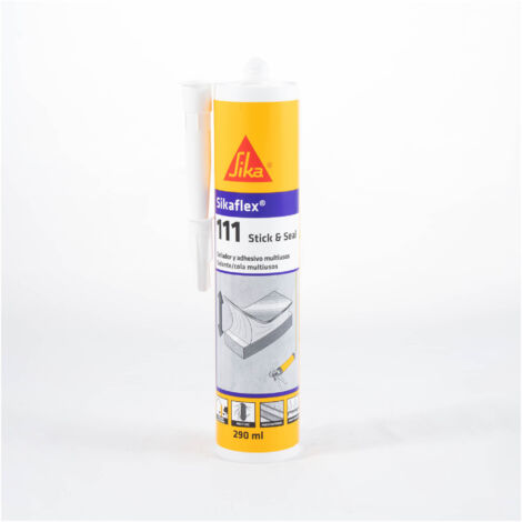 Lote de 4 unidades Sikaflex-111 Stick&Seal gris hormigón 290 ML Cartucho SIKA (1/5)