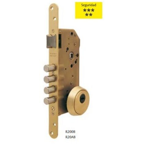 CERRADURA SEGURIDAD R200B ENTRADA 50MM ESCUDO E700