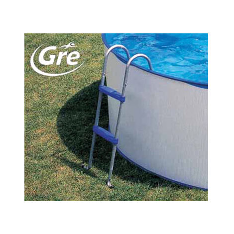 Escalera piscina GRE tijera 2x2p. 98cm. AR109