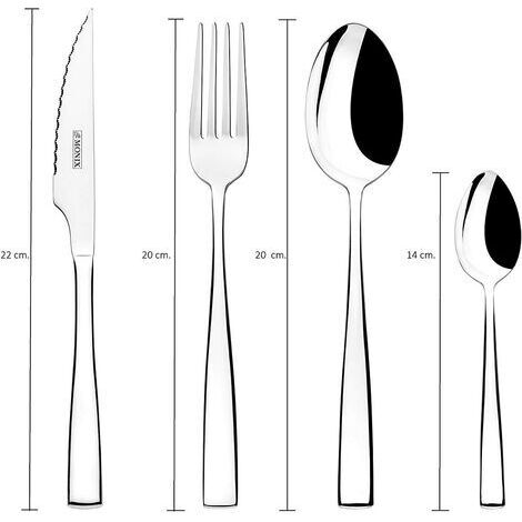 Cuberteria BRA 24 piezas con cuchillo chuletero siena (1/5)