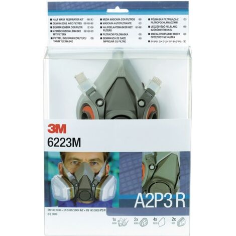 Media mascara + filtro 3M A2P3R PACK6200