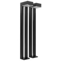 Baliza solar 100lm 4000k IP54 juego 2uds negro VITO