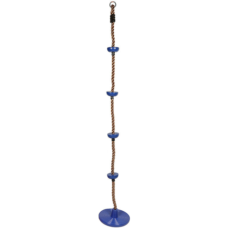 Columpio de escalada, cuerda de escalada, escalada de cuerda, columpio de disco con reposapiés, cuerda de columpio, cuerda de escalada y columpio para niños, azul