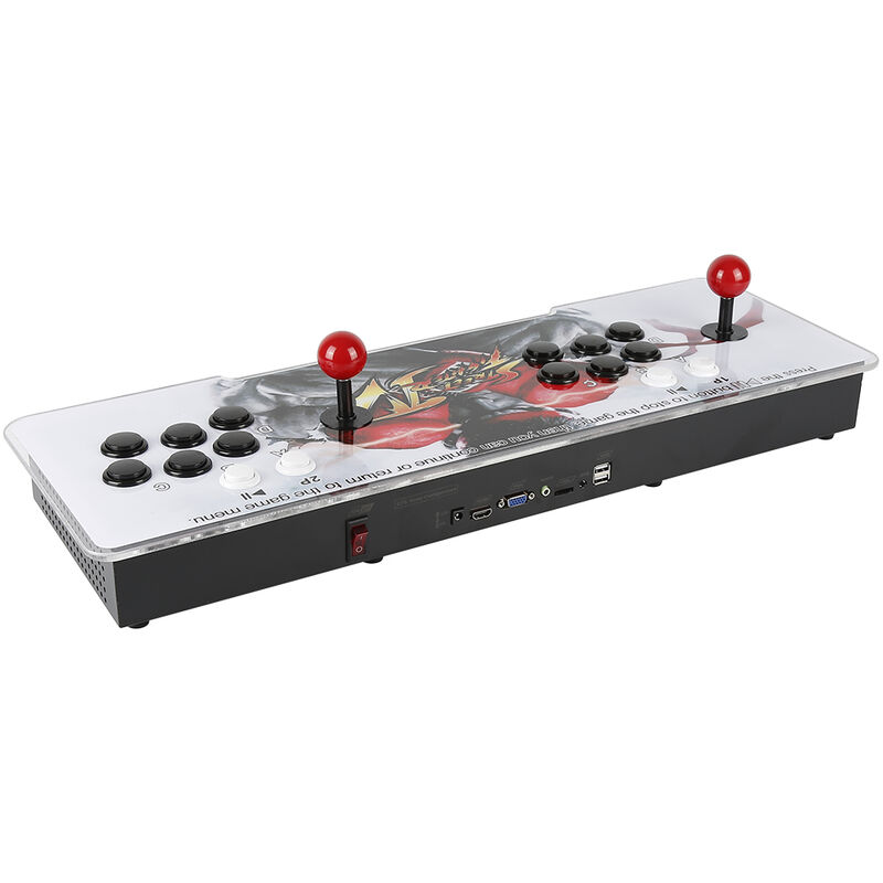 Consola de juegos Consola de juegos Retro Toy Arcade Double Stick Joystick,Consola de juegos electronica,69*26*15cm,blanco y negro-Estilo A