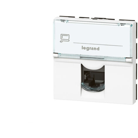 PRISE RJ45 CATEGORIE 5E FTP MOSAIC 2 MODULES LEGRAND 076555