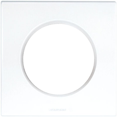 Eur Ohm – Lot de 50 plaques simples blanches Eurohm – Installation optimale avec crans de rattrapage – Pour chantiers et finitions