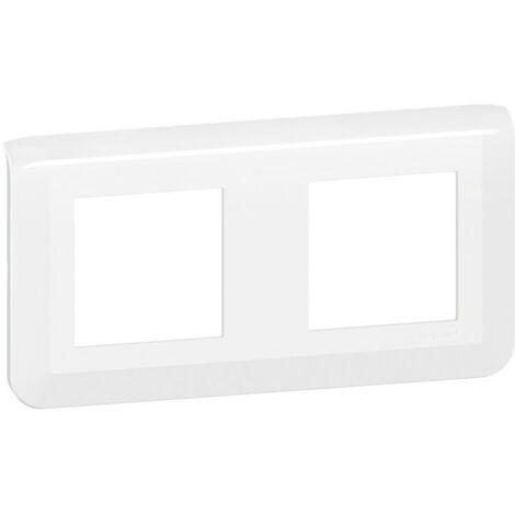Plaque de finition 2 postes - Blanc - Mosaic - 078804L - Legrand